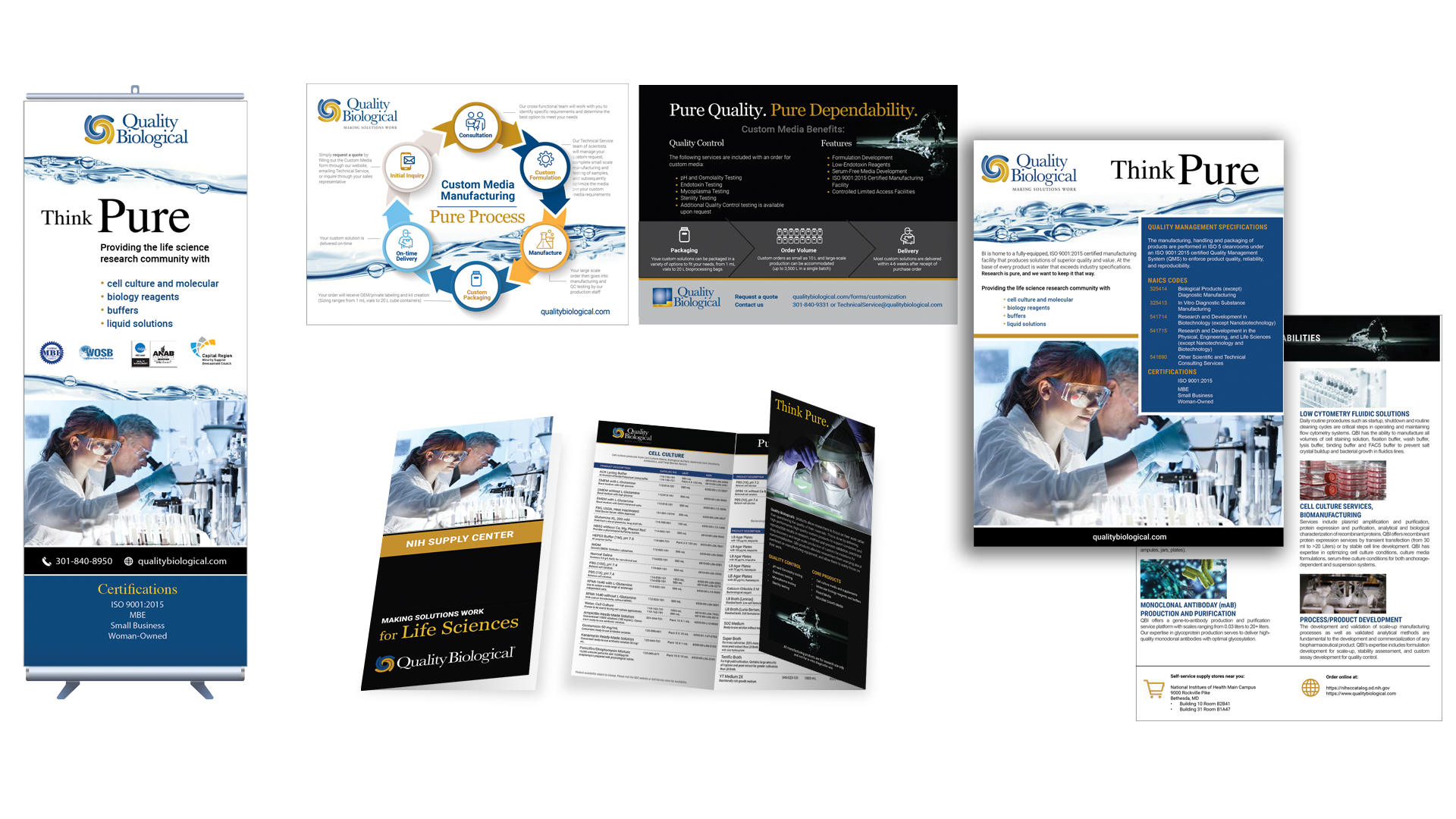 Services include branding and design for entire corporate or product collateral suites.
