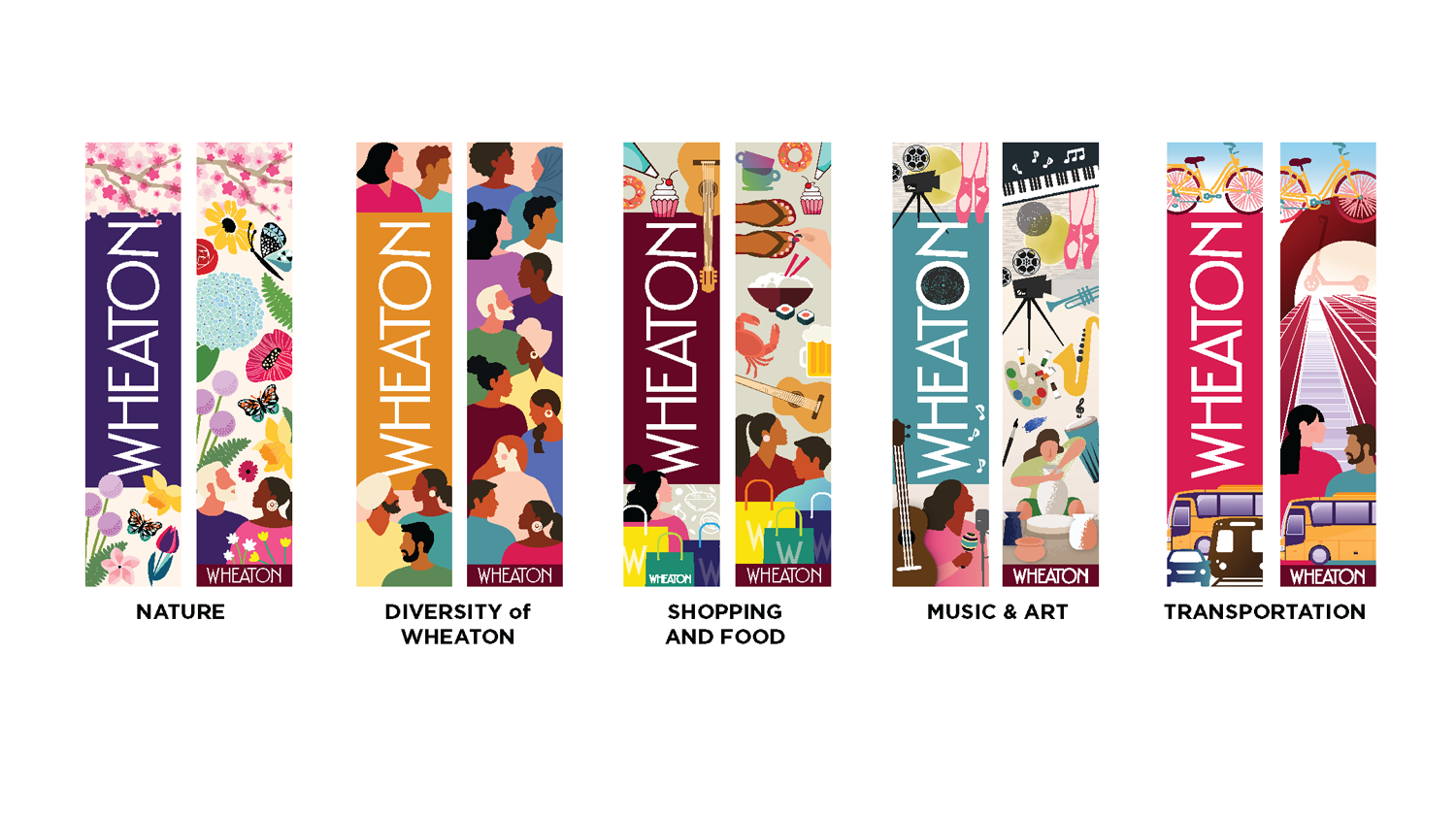Wheaton pole banners
